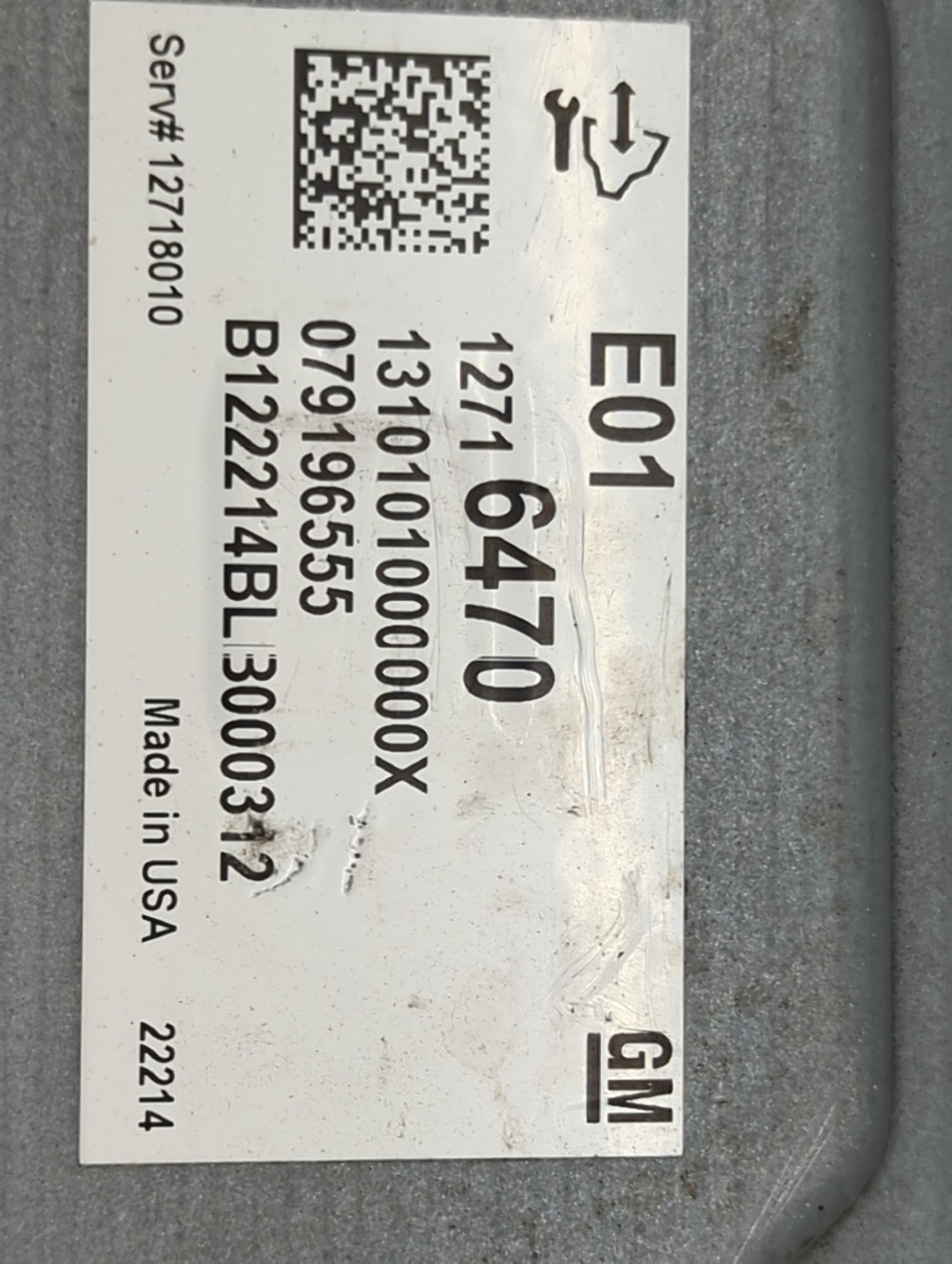 2022 Chevrolet Silverado 1500 PCM Engine Control Computer ECU ECM PCU OEM P/N:12716470 12718010, 13101010000000X, 07919655 F