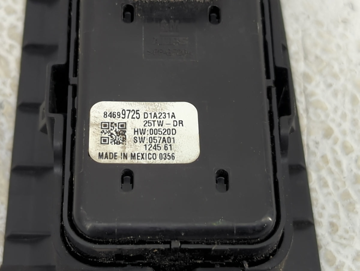 2019-2022 Chevrolet Silverado 1500 Master Power Window Switch Replacement Driver Side Left P/N:84699725 D1A231A Fits OEM Use