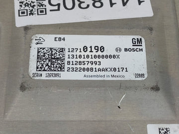 2019-2022 Chevrolet Spark PCM Engine Control Computer ECU ECM PCU OEM P/N:812857993 12710190 Fits Fits 2019 2020 2021 2022 OEM Used Auto Parts