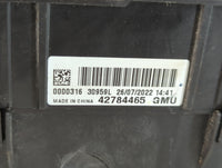 2021-2022 Chevrolet Trailblazer Fusebox Fuse Box Panel Relay Module P/N:0000316 30959L 42784465 Fits Fits 2021 2022 OEM Used