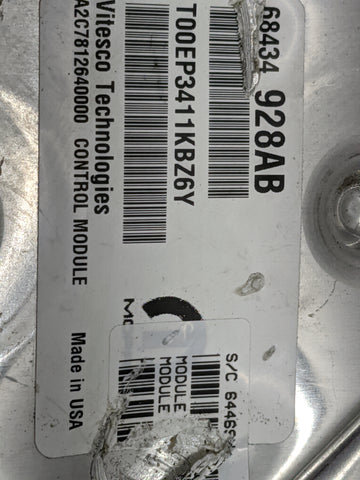 2020-2022 Chrysler Pacifica PCM Engine Control Computer ECU ECM PCU OEM P/N:68434928AB T00EP3411KBZ6Y Fits Fits 2020 2021 2022 OEM Used Auto Parts