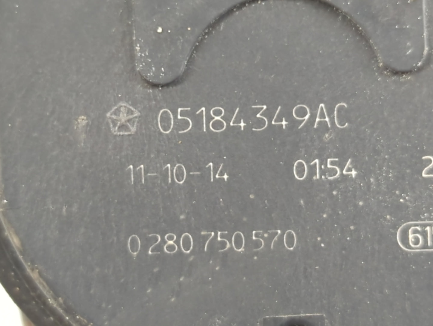 2017-2022 Chrysler Pacifica Throttle Body P/N:0 280 750 570 05184349AC Fits OEM Used Auto Parts - Oemusedautoparts1.com