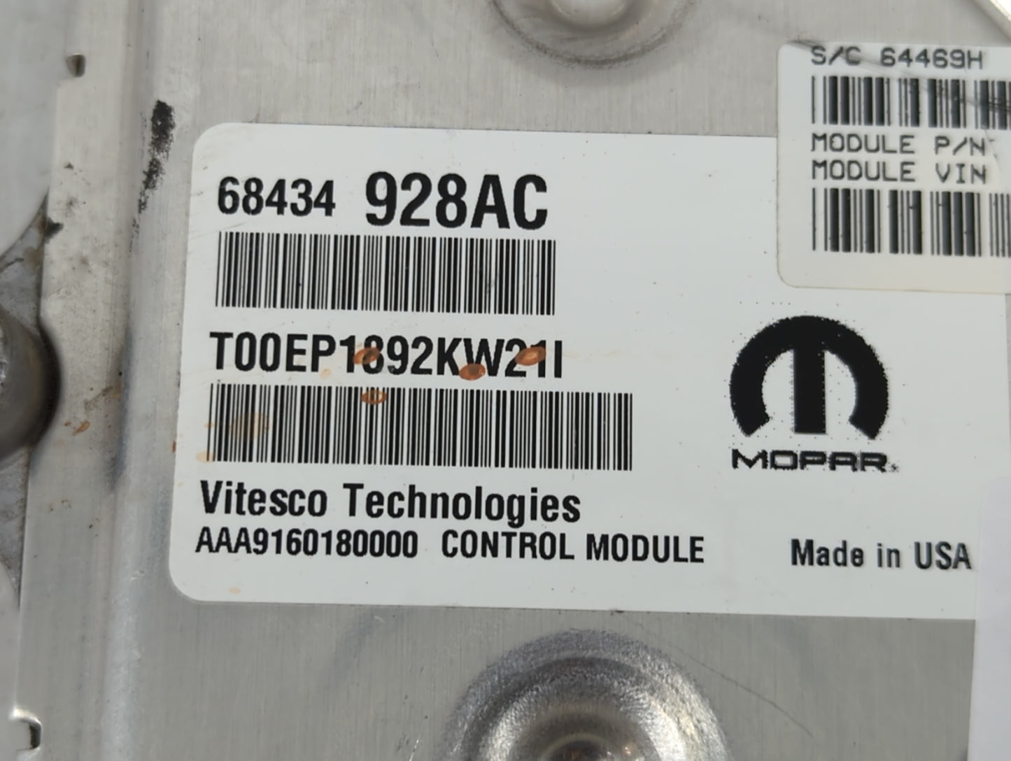 2021-2022 Chrysler Voyager PCM Engine Control Computer ECU ECM PCU OEM P/N:P68526754AE Fits Fits 2020 2021 2022 OEM Used Aut