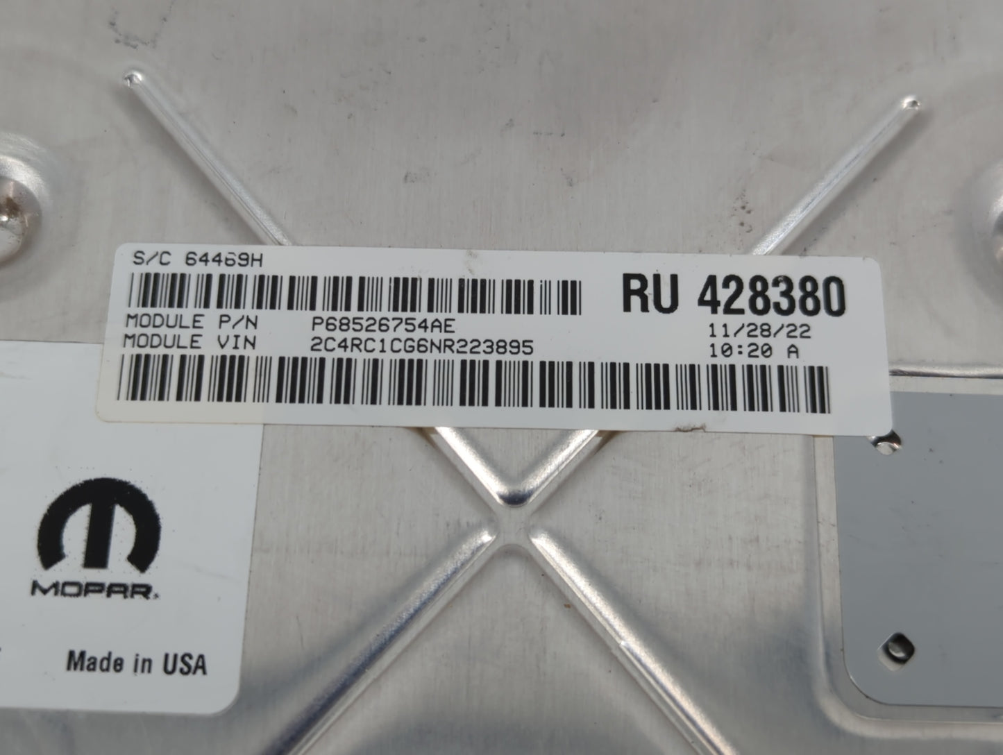 2021-2022 Chrysler Voyager PCM Engine Control Computer ECU ECM PCU OEM P/N:68434928AC Fits Fits 2020 2021 2022 OEM Used Auto