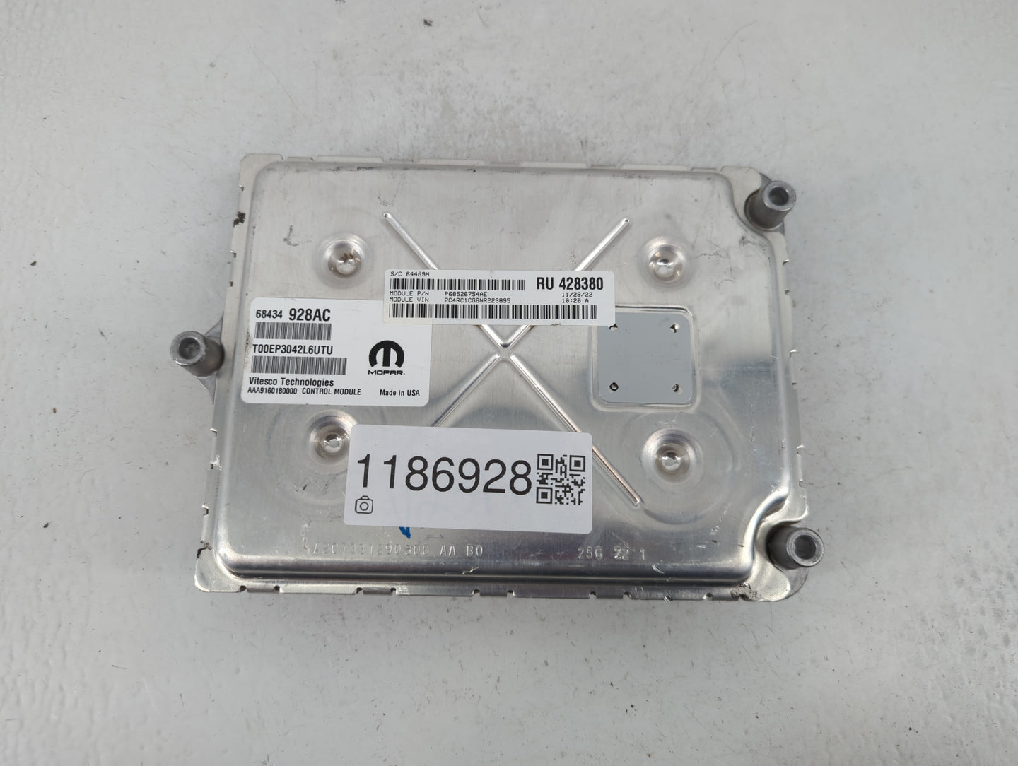 2021-2022 Chrysler Voyager PCM Engine Control Computer ECU ECM PCU OEM P/N:68434928AC Fits Fits 2020 2021 2022 OEM Used Auto