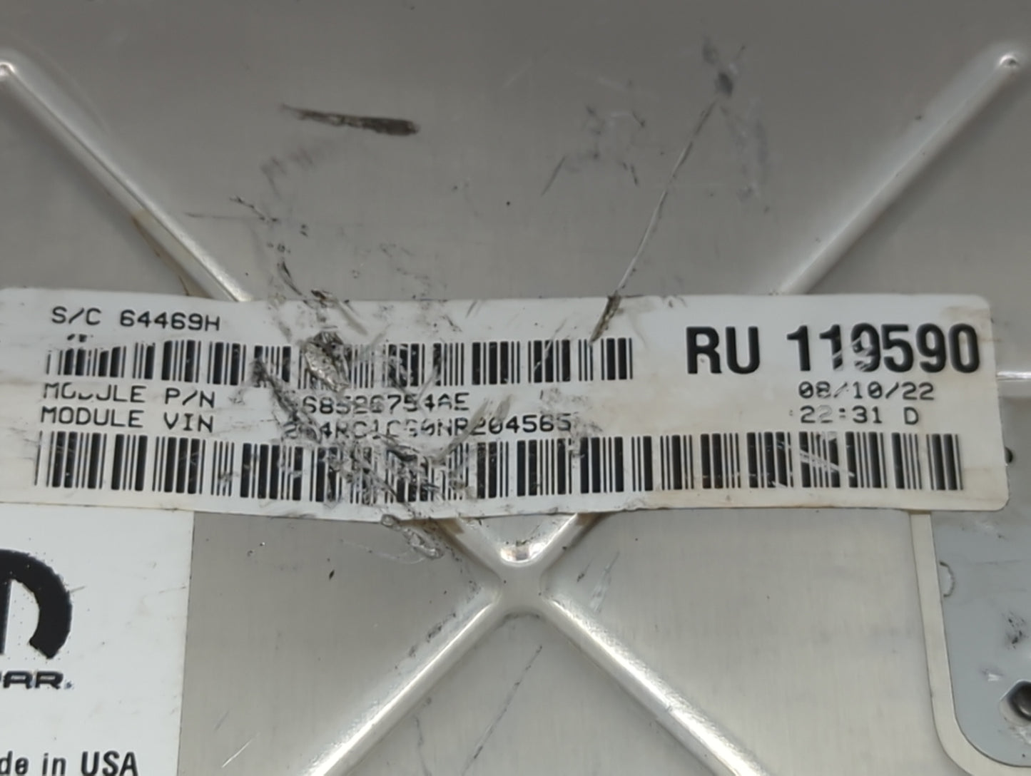 2021-2022 Chrysler Voyager PCM Engine Control Computer ECU ECM PCU OEM P/N:68526754AE 68434928AC Fits Fits 2020 2021 2022 OE