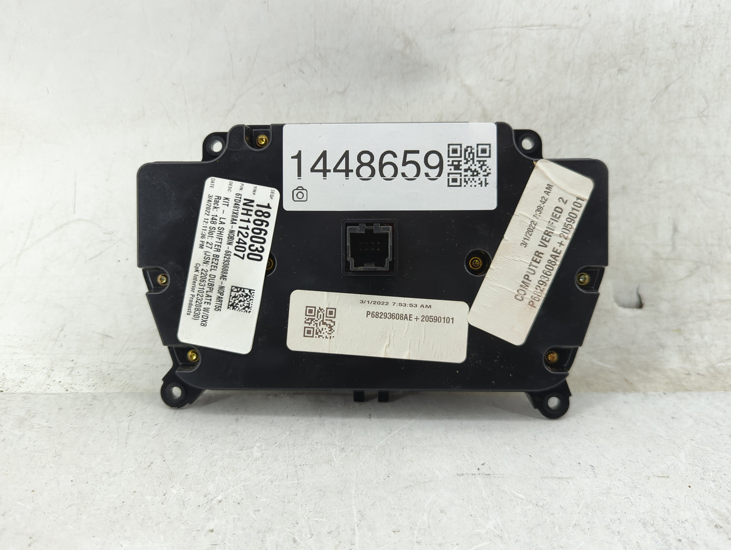 2022 Dodge Challenger Climate Control Module Temperature AC/Heater Replacement P/N:P68293608AE 20590101 Fits OEM Used Auto P