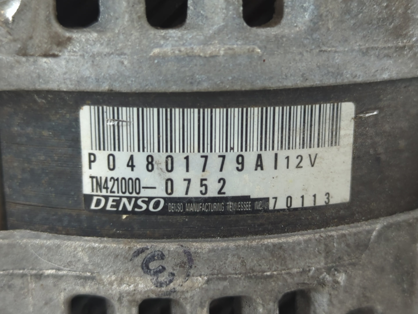 2011-2022 Dodge Charger Alternator Replacement Generator Charging Assembly Engine OEM P/N:TN421000-0752 P04801779A Fits OEM 