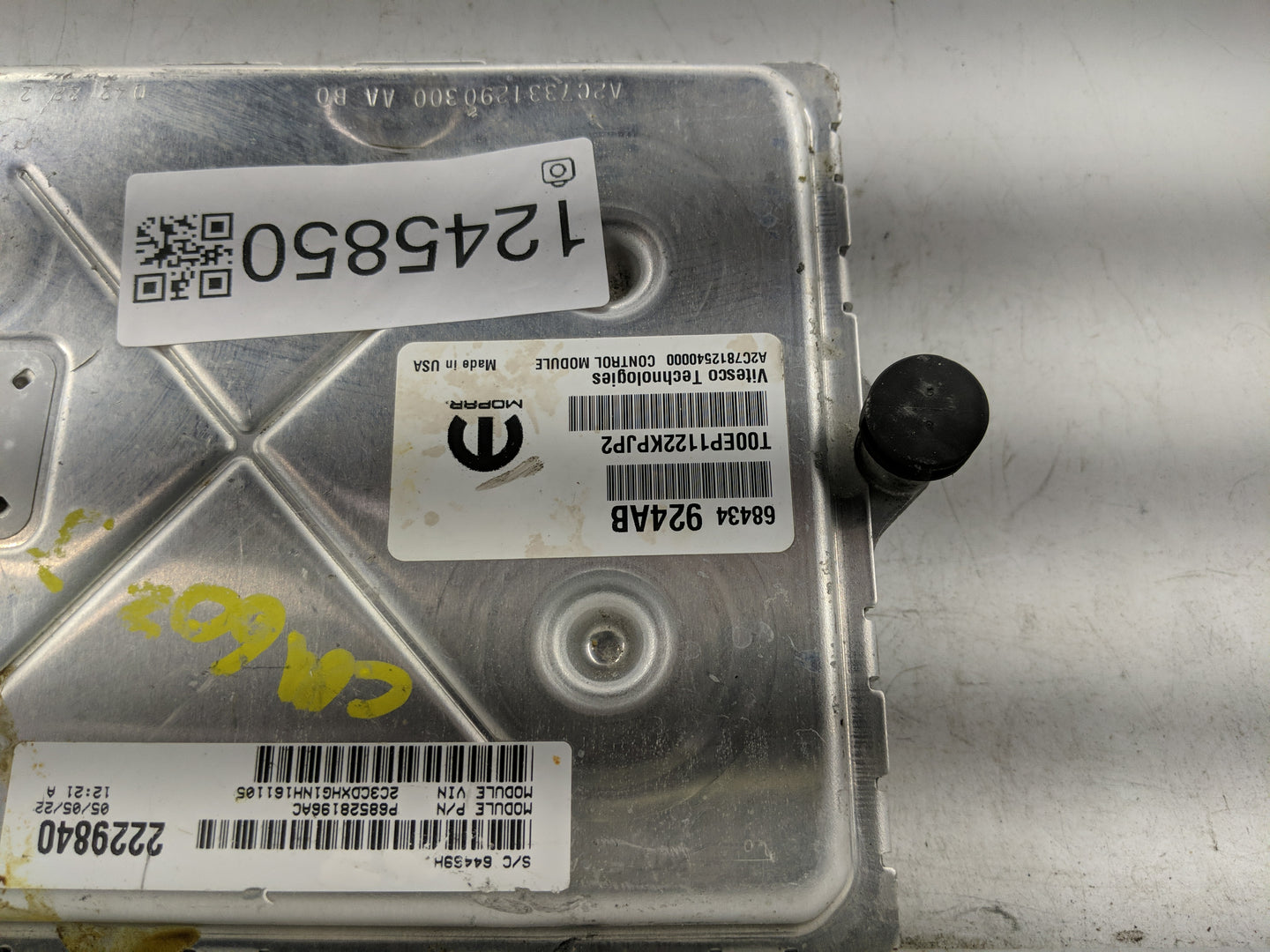 2020-2022 Dodge Charger PCM Engine Control Computer ECU ECM PCU OEM P/N:68434924AB Fits Fits 2020 2021 2022 OEM Used Auto Pa