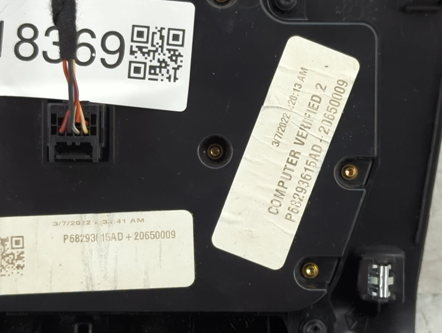2017-2022 Dodge Charger Climate Control Module Temperature AC/Heater Replacement P/N:P68293615AD Fits OEM Used Auto Parts - 