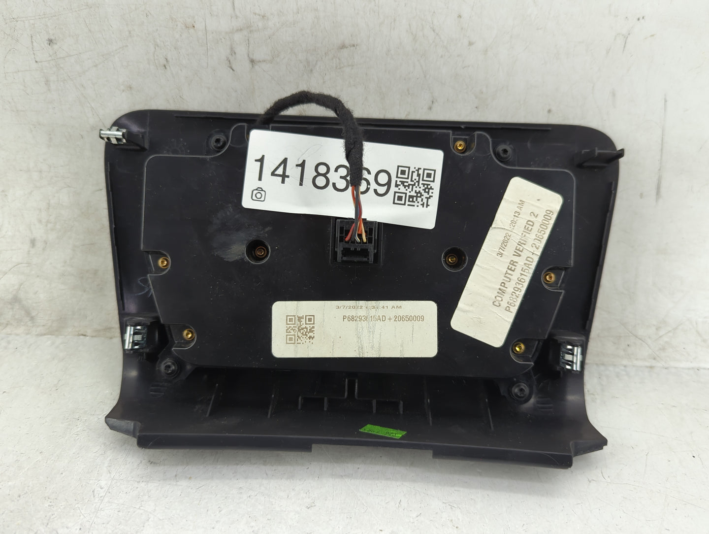 2017-2022 Dodge Charger Climate Control Module Temperature AC/Heater Replacement P/N:P68293615AD Fits OEM Used Auto Parts - 