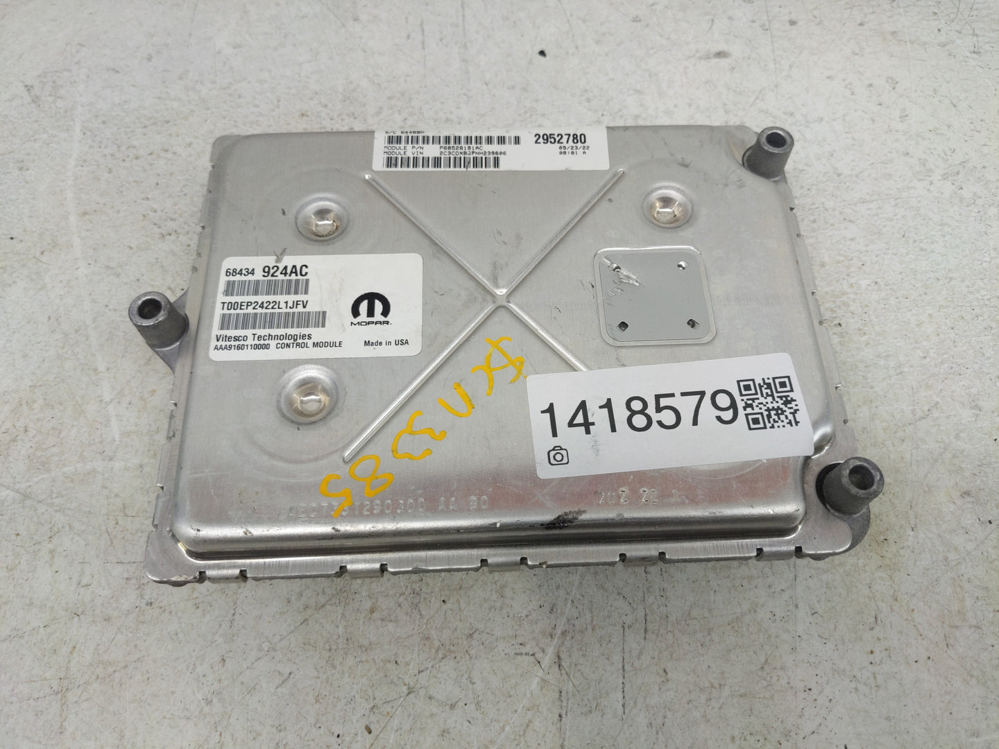2020-2022 Dodge Charger PCM Engine Control Computer ECU ECM PCU OEM P/N:68434924AC Fits Fits 2020 2021 2022 OEM Used Auto Pa