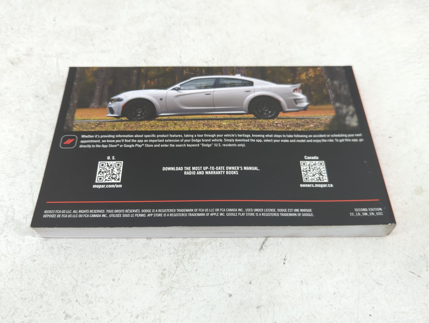 2022 Dodge Charger Owners Manual Book Guide OEM Used Auto Parts - Oemusedautoparts1.com