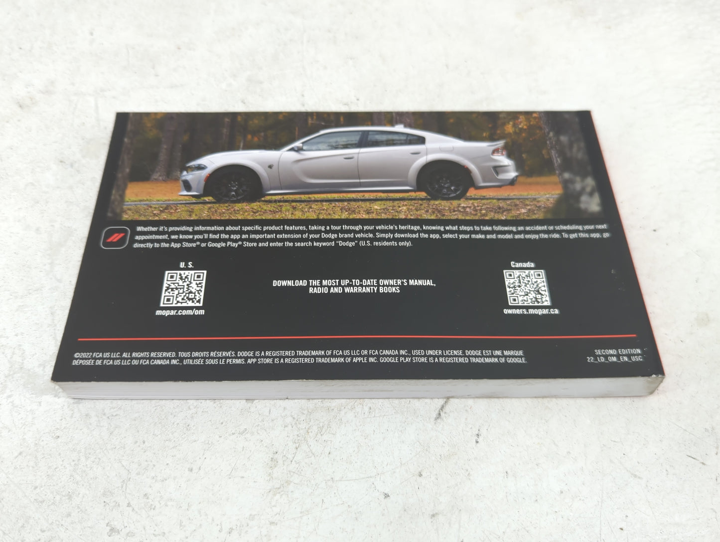 2022 Dodge Charger Owners Manual Book Guide OEM Used Auto Parts - Oemusedautoparts1.com