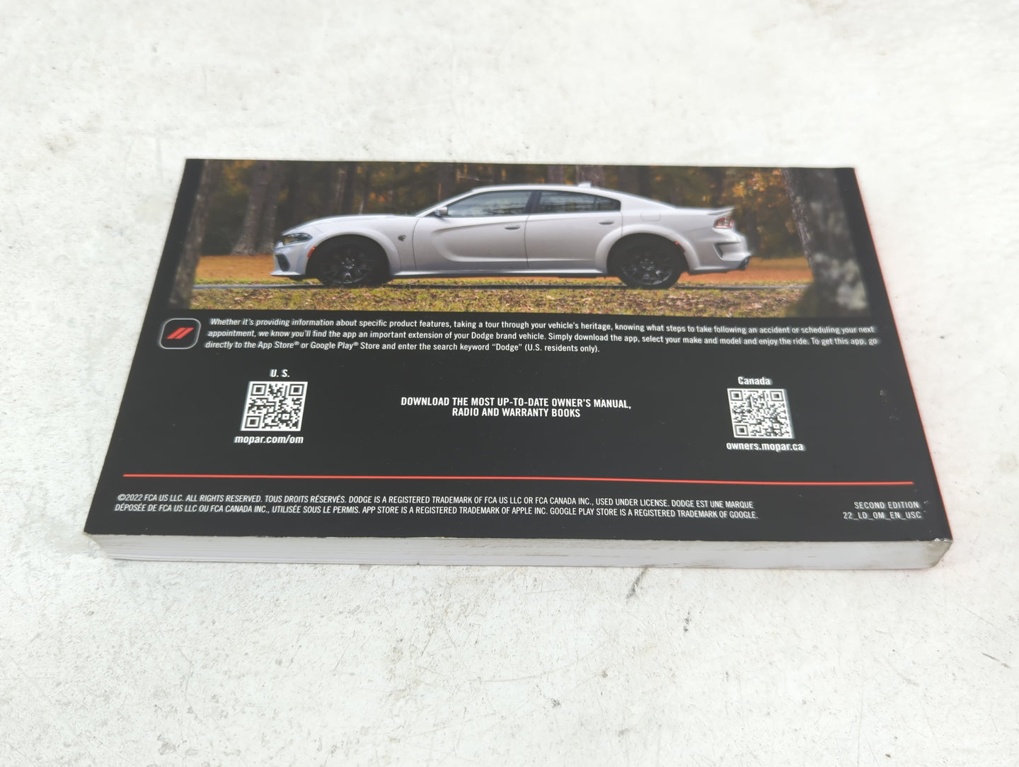 2022 Dodge Charger Owners Manual Book Guide OEM Used Auto Parts - Oemusedautoparts1.com