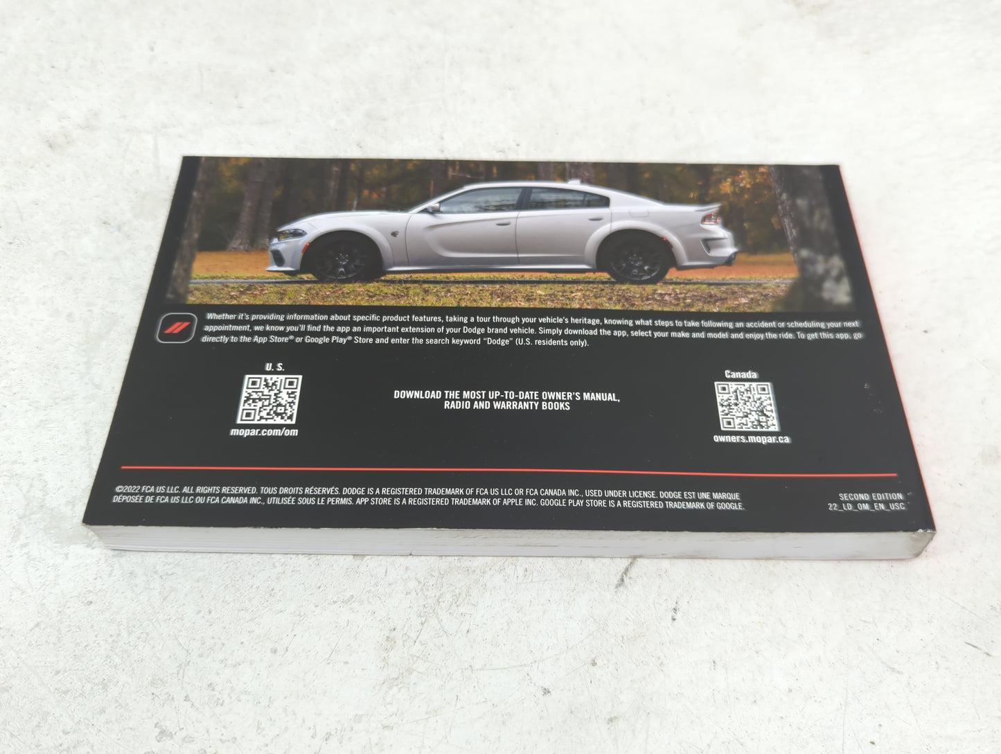 2022 Dodge Charger Owners Manual Book Guide OEM Used Auto Parts - Oemusedautoparts1.com