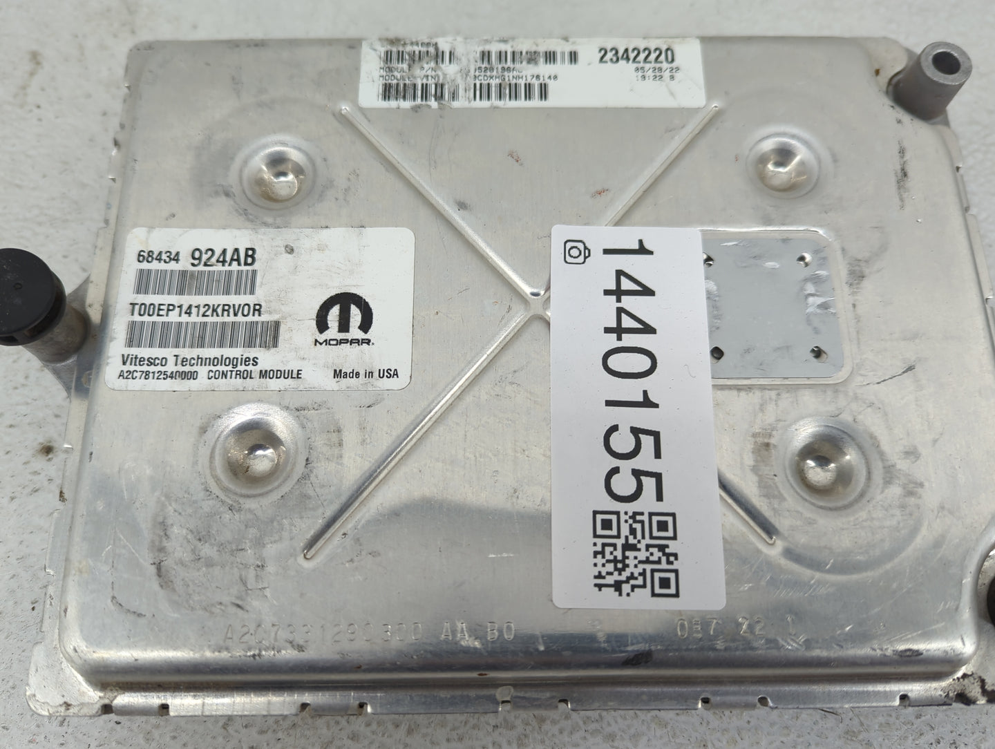 2020-2022 Dodge Charger PCM Engine Control Computer ECU ECM PCU OEM P/N:68434924AB T00EP1412KRV0R Fits Fits 2020 2021 2022 O