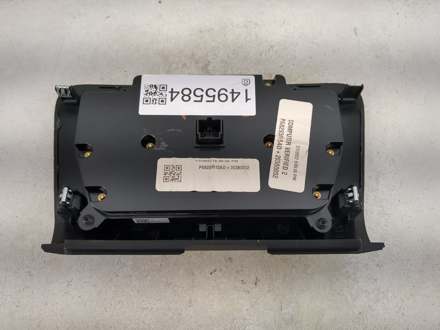 2017-2022 Dodge Charger Climate Control Module Temperature AC/Heater Replacement P/N:P68293615AD Fits OEM Used Auto Parts - 