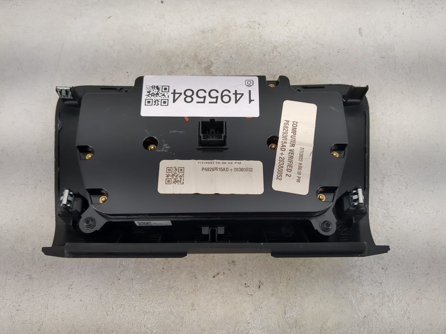 2017-2022 Dodge Charger Climate Control Module Temperature AC/Heater Replacement P/N:P68293615AD Fits OEM Used Auto Parts - 