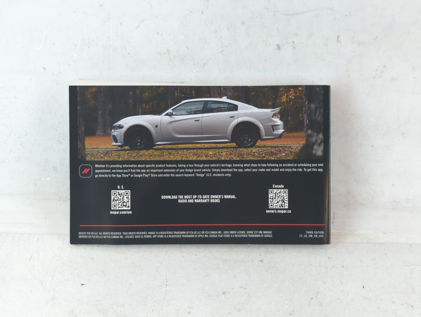 2022 Dodge Charger Owners Manual Book Guide OEM Used Auto Parts - Oemusedautoparts1.com