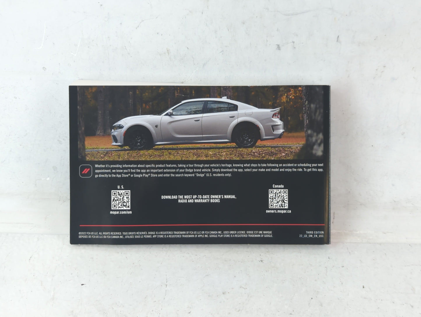 2022 Dodge Charger Owners Manual Book Guide OEM Used Auto Parts - Oemusedautoparts1.com