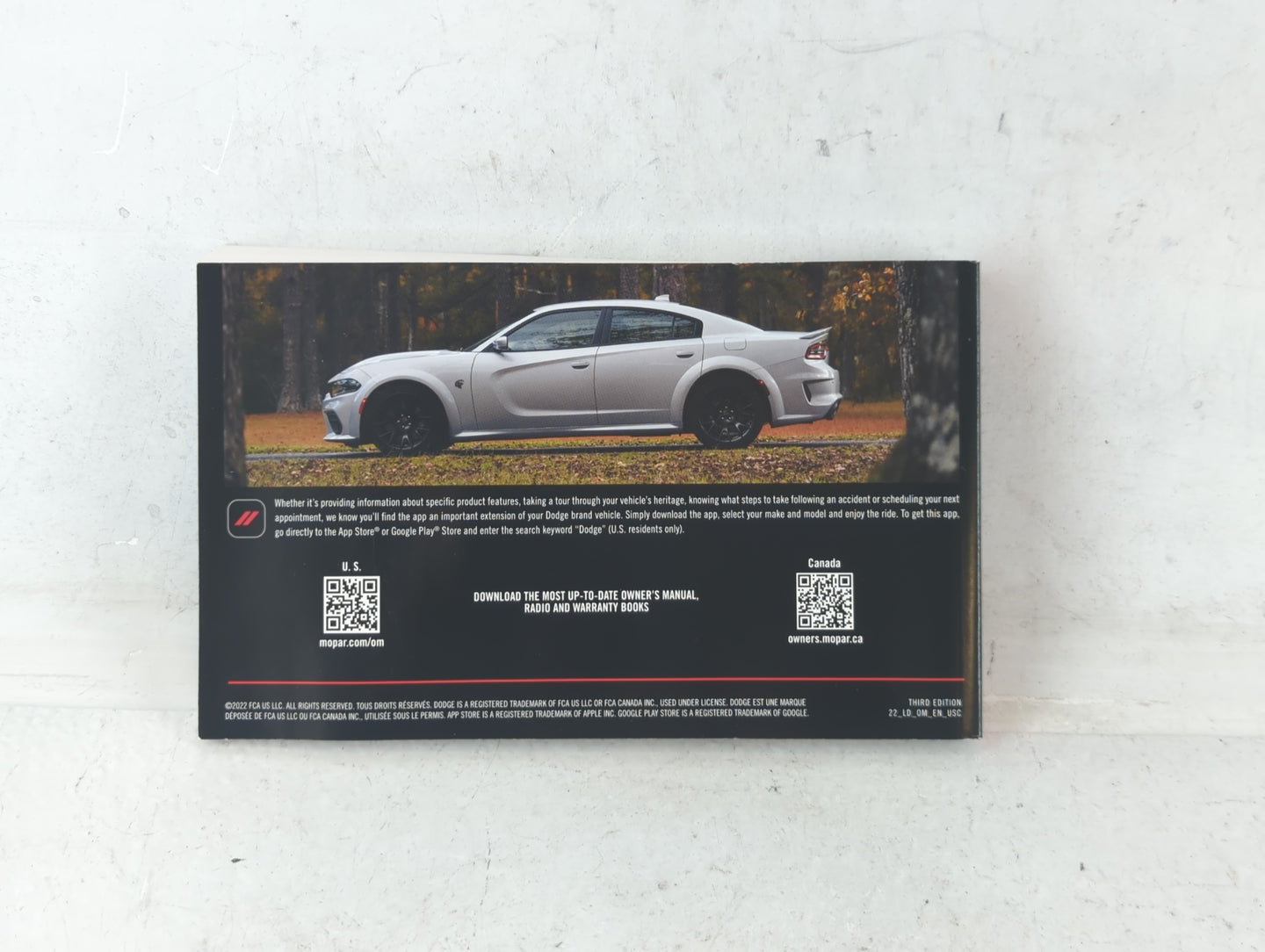 2022 Dodge Charger Owners Manual Book Guide OEM Used Auto Parts - Oemusedautoparts1.com
