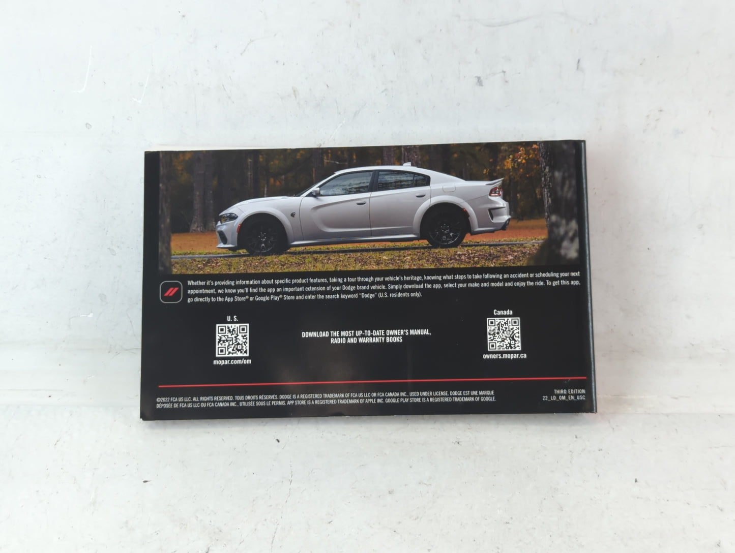 2022 Dodge Charger Owners Manual Book Guide OEM Used Auto Parts - Oemusedautoparts1.com