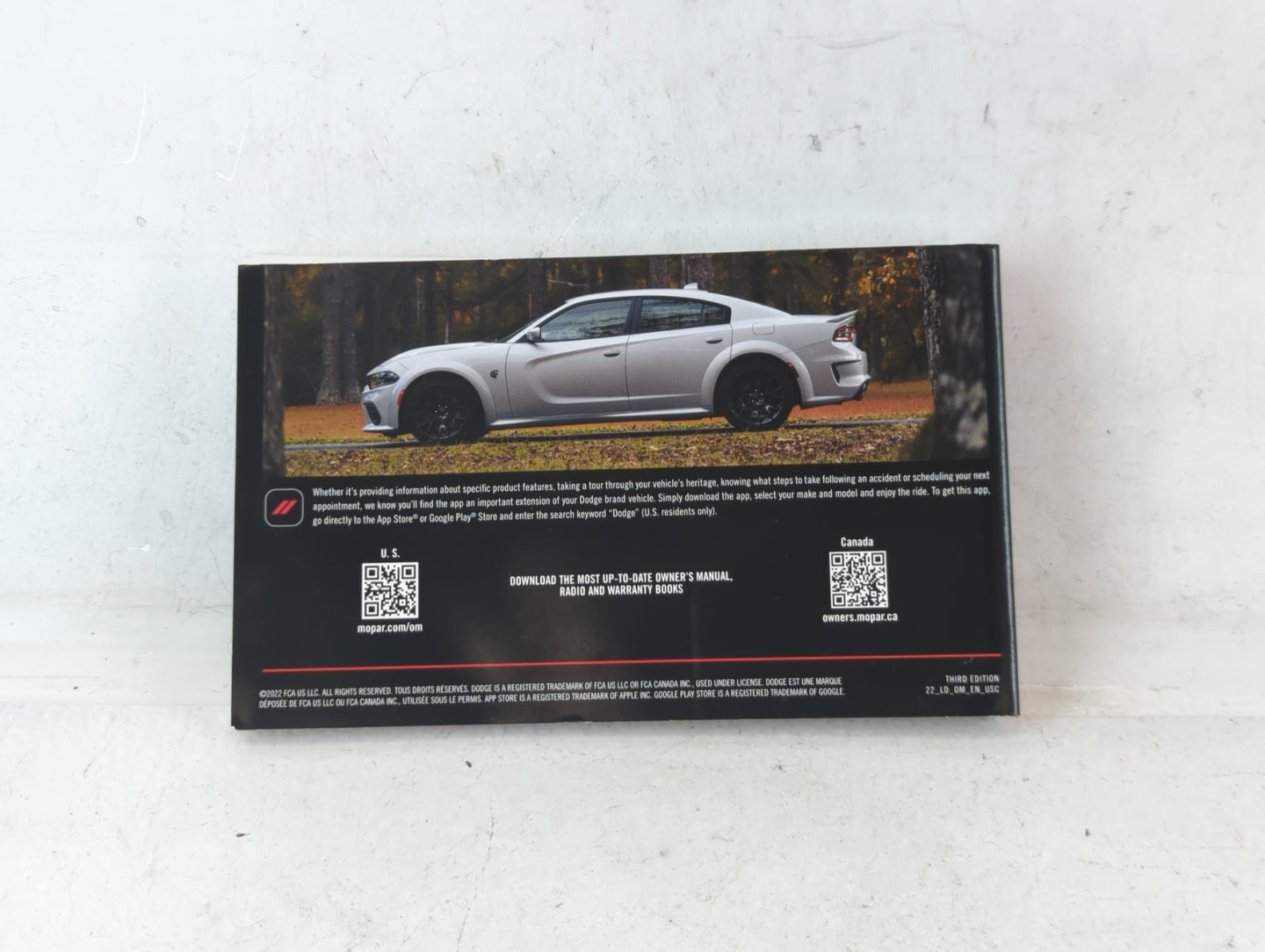 2022 Dodge Charger Owners Manual Book Guide OEM Used Auto Parts - Oemusedautoparts1.com