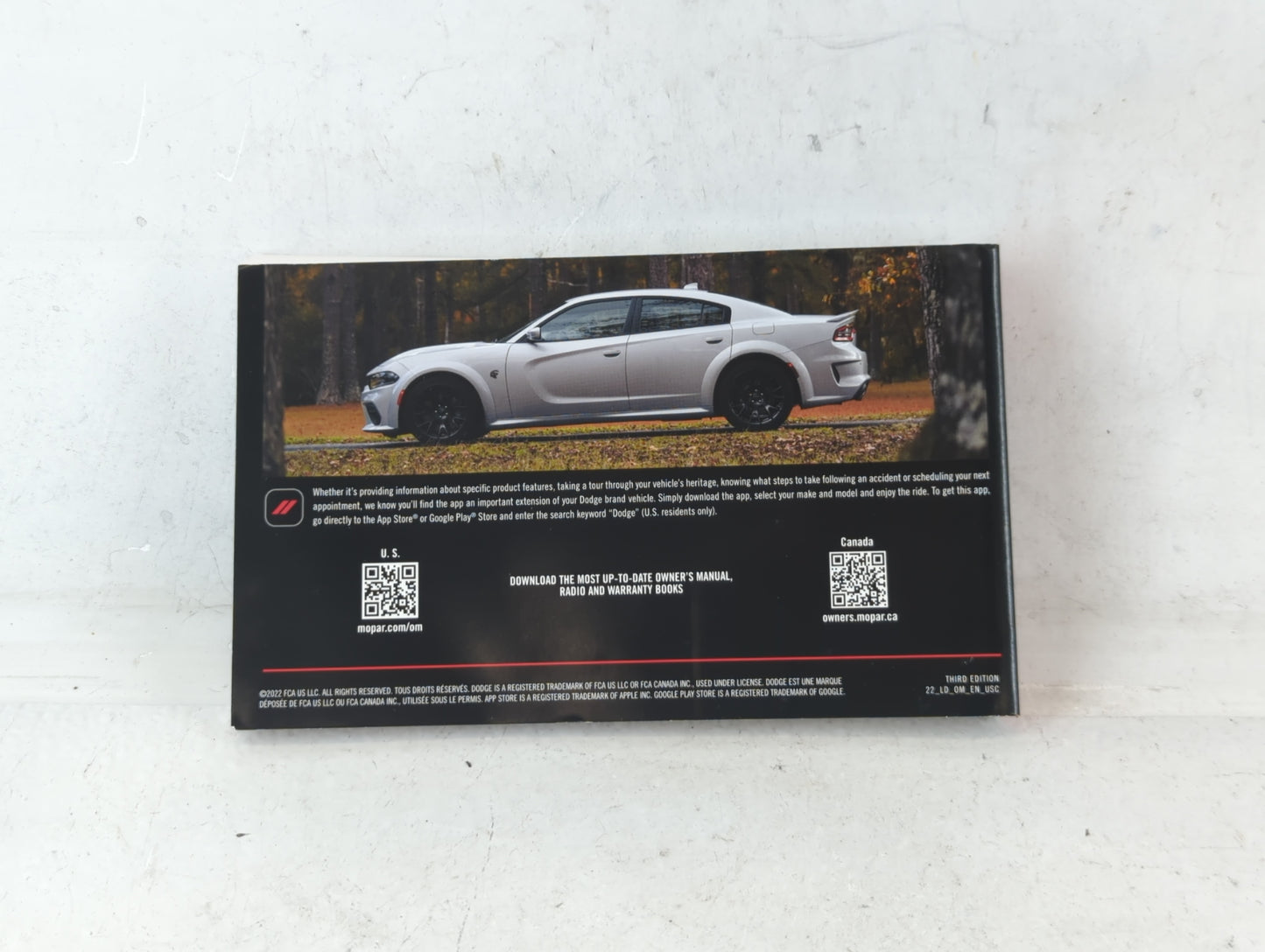 2022 Dodge Charger Owners Manual Book Guide OEM Used Auto Parts - Oemusedautoparts1.com