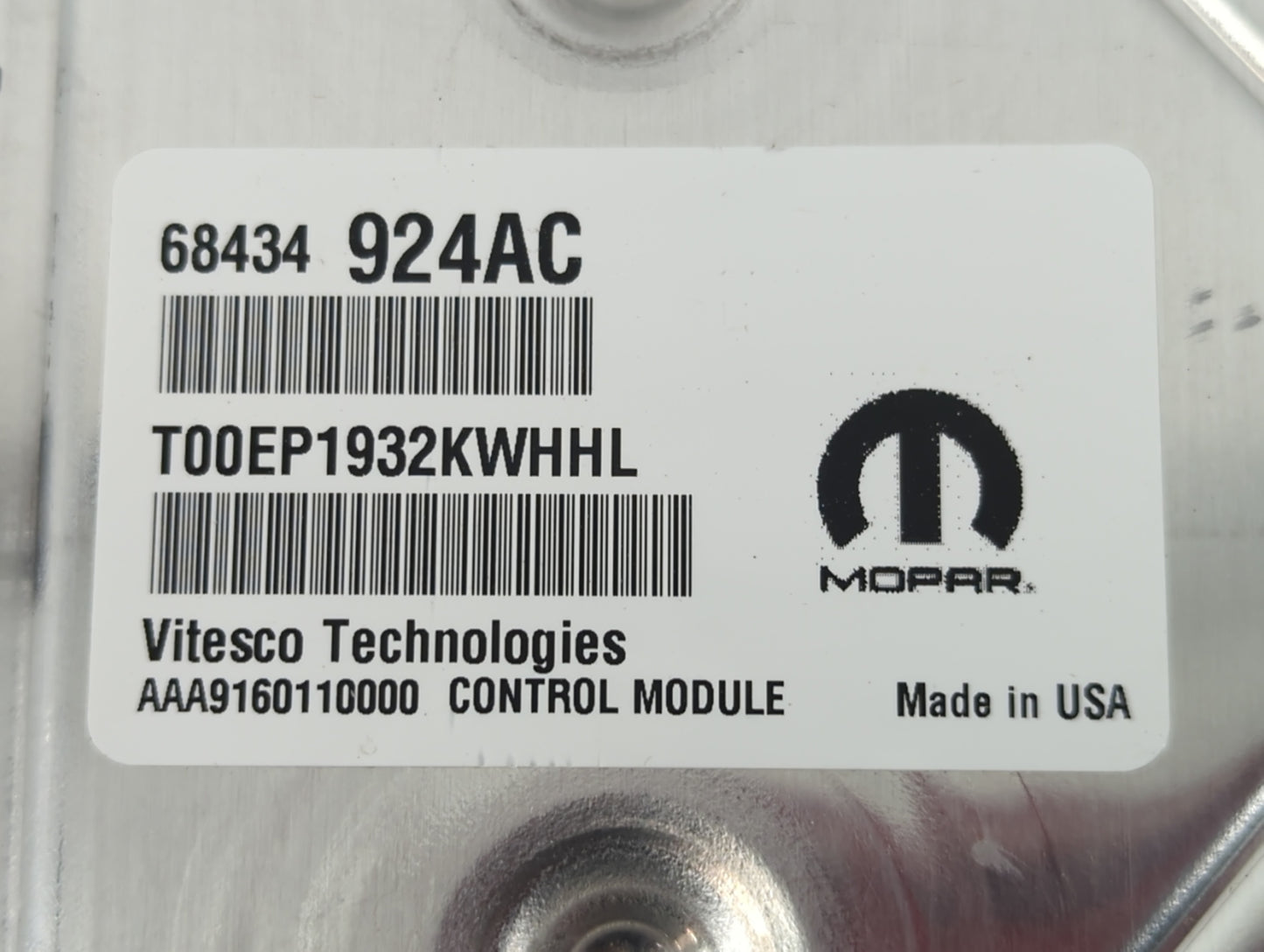 2020-2022 Dodge Charger PCM Engine Control Computer ECU ECM PCU OEM P/N:68434924AC Fits Fits 2020 2021 2022 OEM Used Auto Pa