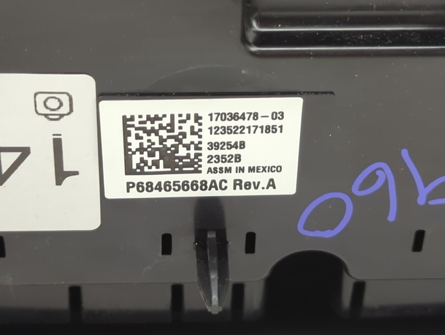 2021-2022 Dodge Durango Climate Control Module Temperature AC/Heater Replacement P/N:P68465668AC 17036478-03 Fits Fits 2021 