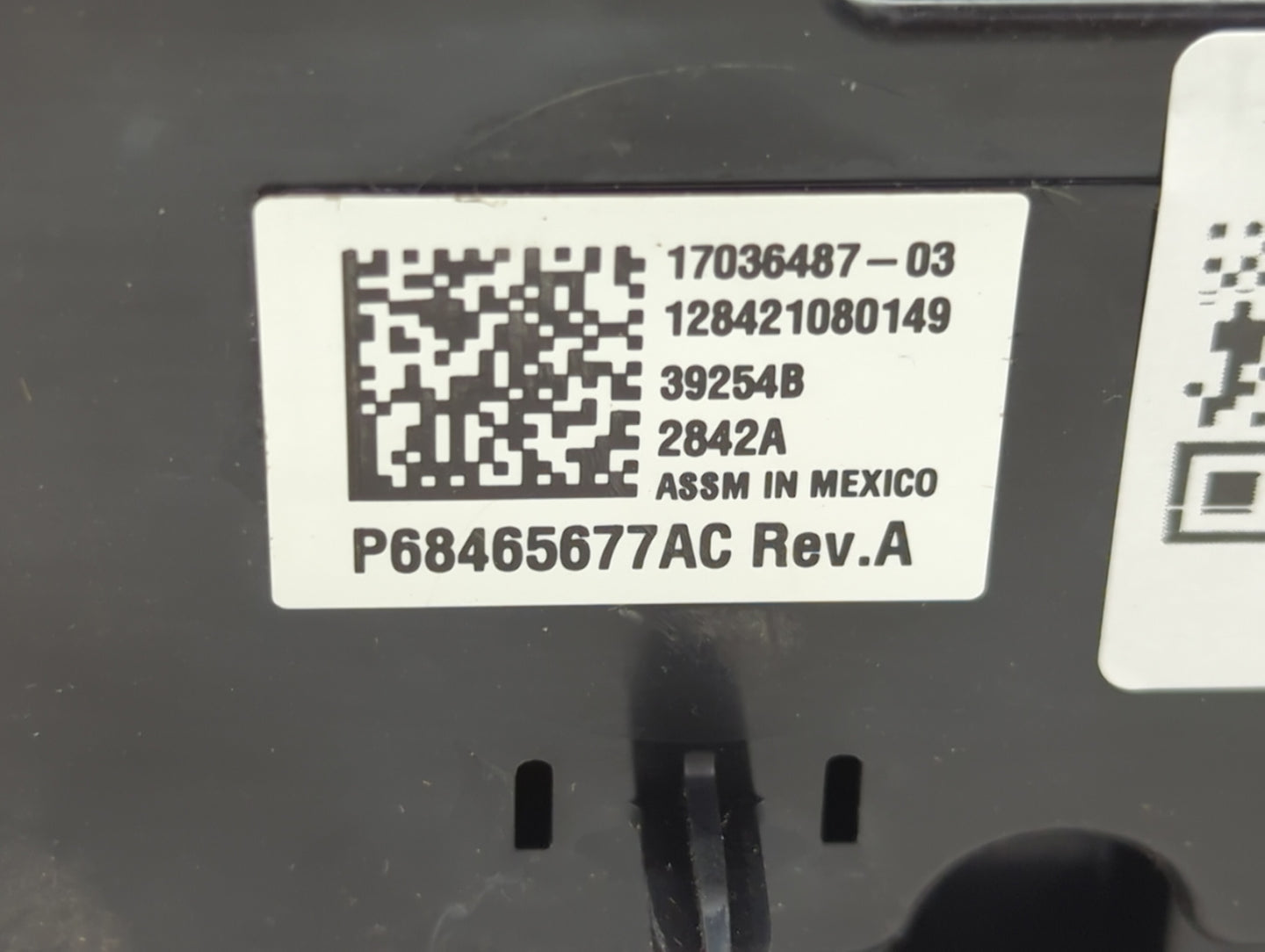 2021-2022 Dodge Durango Climate Control Module Temperature AC/Heater Replacement P/N:P68465677AC 17036487-03 Fits Fits 2021 