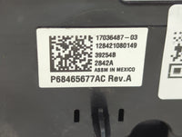 2021-2022 Dodge Durango Climate Control Module Temperature AC/Heater Replacement P/N:P68465677AC 17036487-03 Fits Fits 2021 