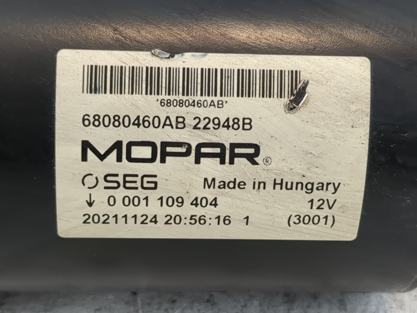 2022 Dodge Ram 1500 Car Starter Motor Solenoid OEM P/N:0 001 109 404 Fits Fits 2014 2015 2016 2017 2018 2020 2021 OEM Used A
