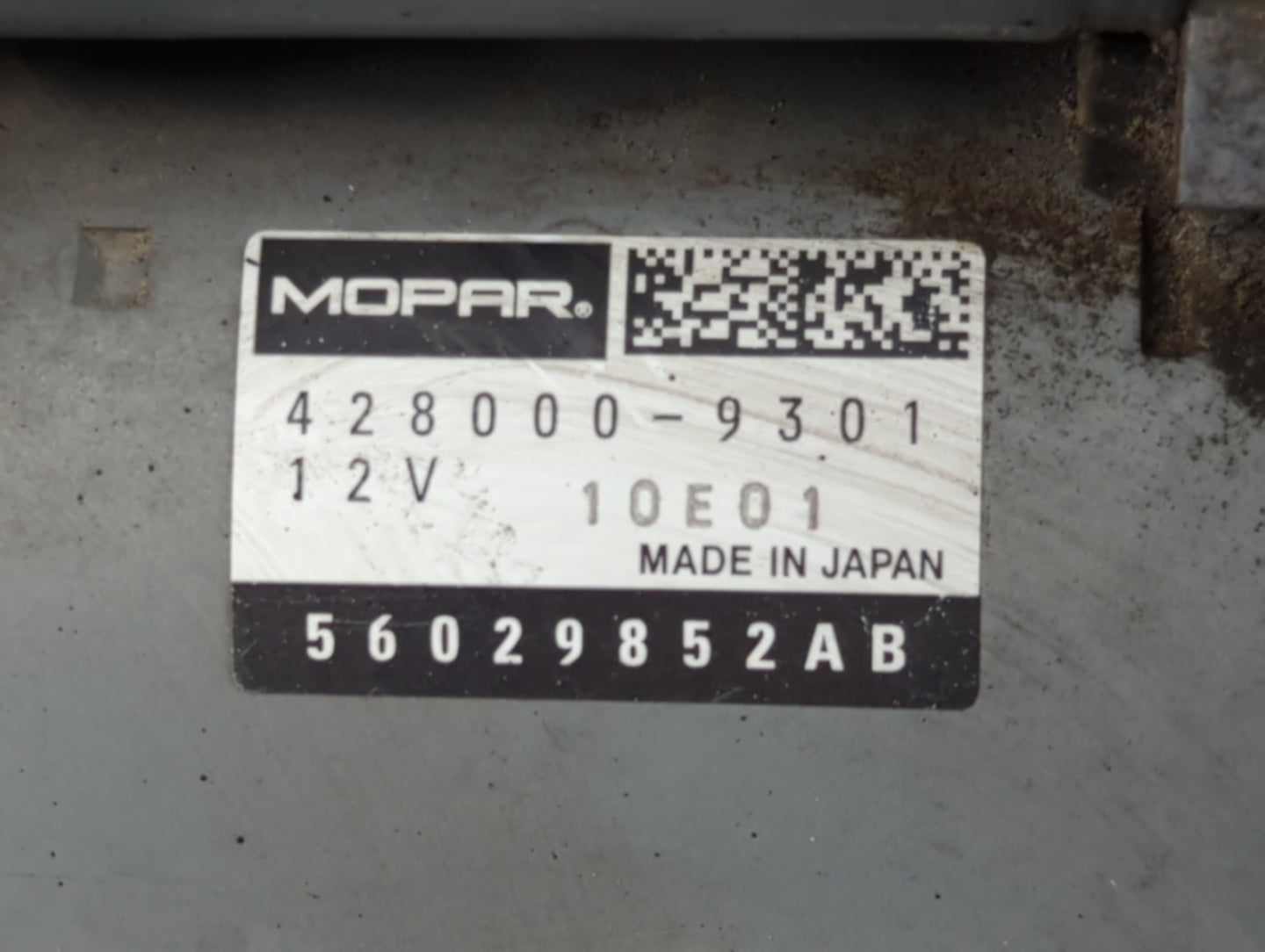 2022 Dodge Ram 1500 Car Starter Motor Solenoid OEM P/N:428000-9301 56029852AB Fits OEM Used Auto Parts - Oemusedautoparts1.c