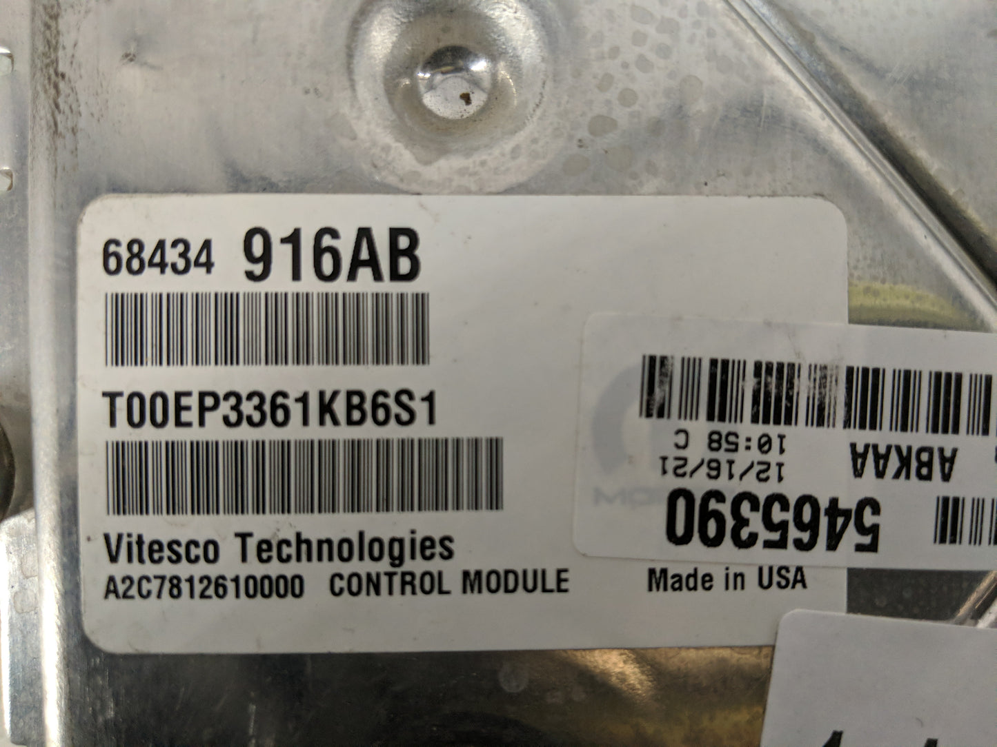 2022 Dodge Ram 1500 PCM Engine Control Computer ECU ECM PCU OEM P/N:68434916AB Fits Fits 2021 OEM Used Auto Parts - Oemuseda