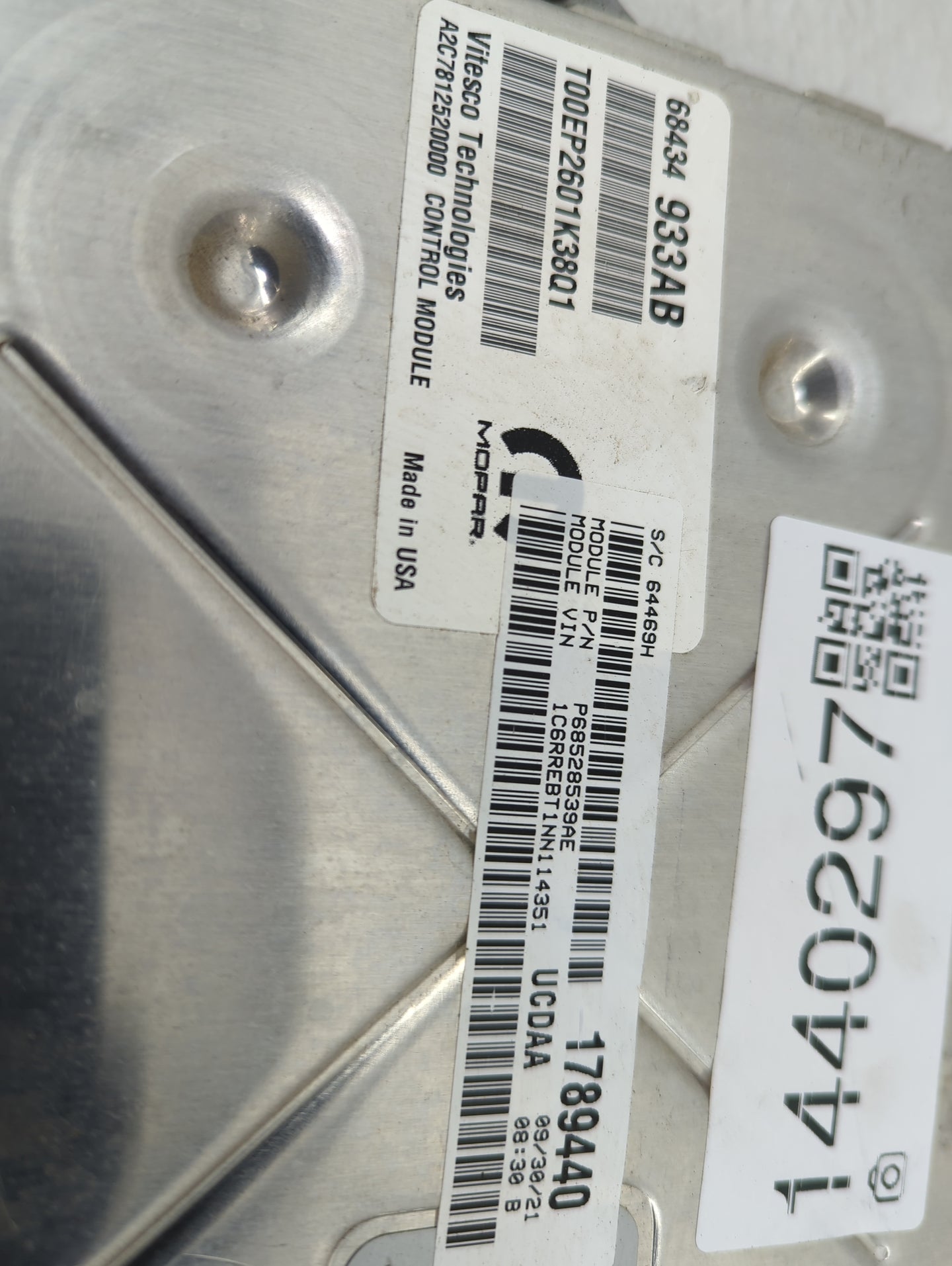 2022 Dodge Ram 1500 PCM Engine Control Computer ECU ECM PCU OEM P/N:68434933AB T00EP2601K38Q1, P68528539AE Fits Fits 2020 20