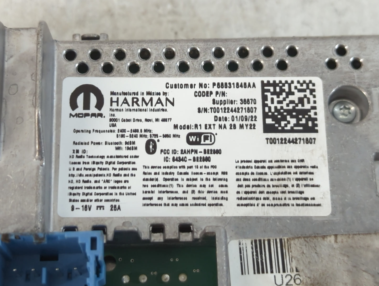 2022 Dodge Ram 1500 PCM Engine Control Computer ECU ECM PCU OEM P/N:P55531845AA Fits OEM Used Auto Parts - Oemusedautoparts1