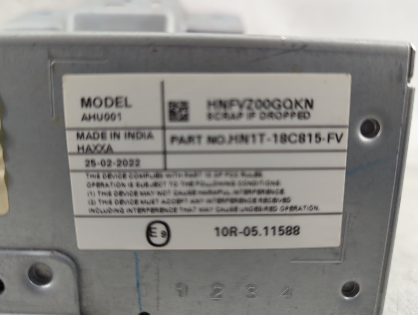 2018-2022 Ford Ecosport Radio AM FM Cd Player Receiver Replacement P/N:HN1T-18C815-FV HNFVZ00GQKN Fits OEM Used Auto Parts -