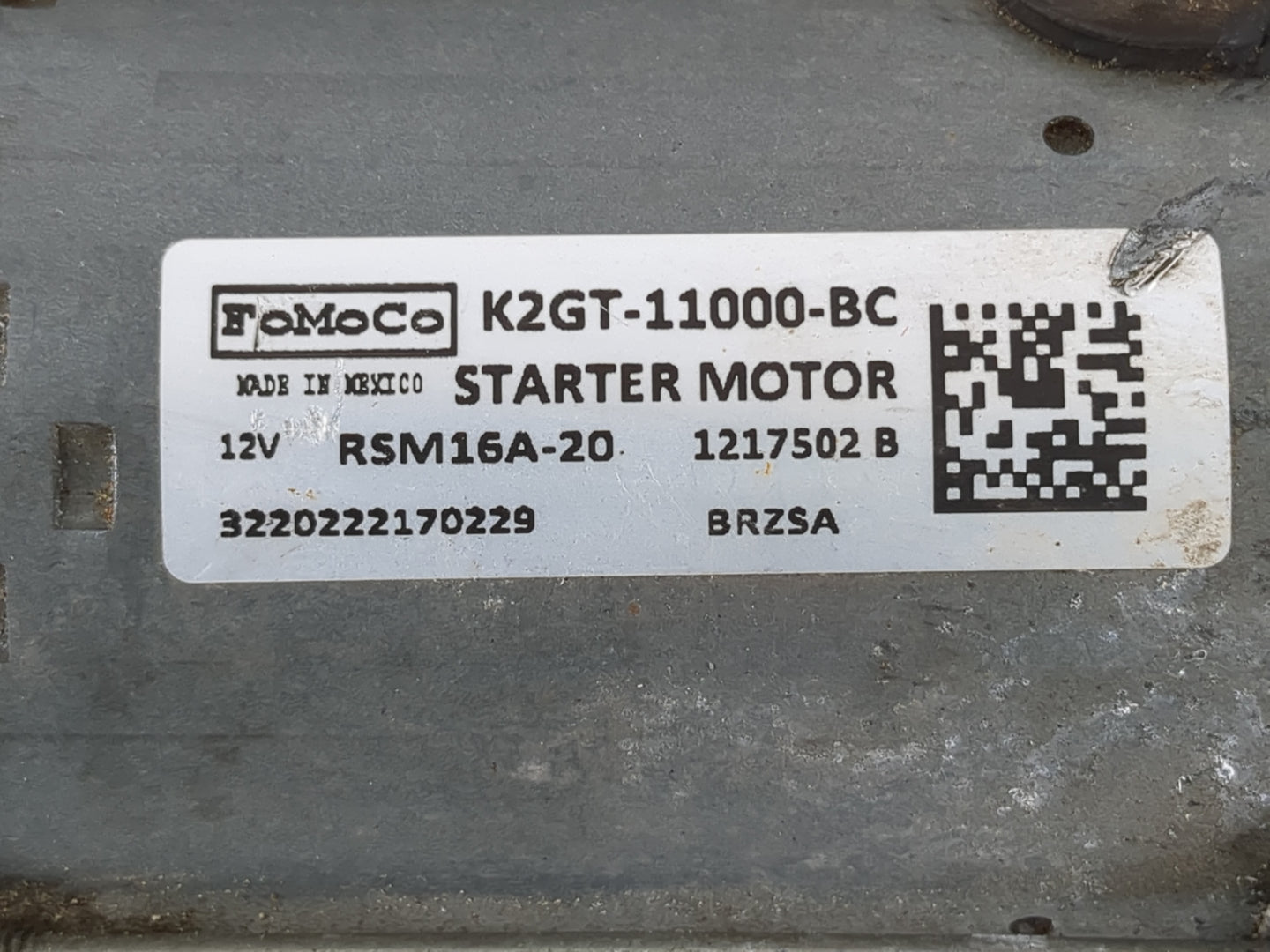 2019-2020 Ford Edge Car Starter Motor Solenoid OEM P/N:K2GT-11000-BC Fits Fits 2019 2020 2021 2022 OEM Used Auto Parts - Oem
