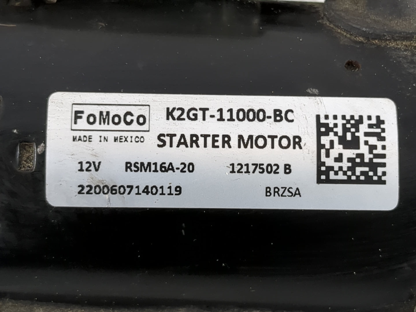 2019-2020 Ford Edge Car Starter Motor Solenoid OEM P/N:K2GT-11000-BC Fits Fits 2019 2020 OEM Used Auto Parts - Oemusedautopa