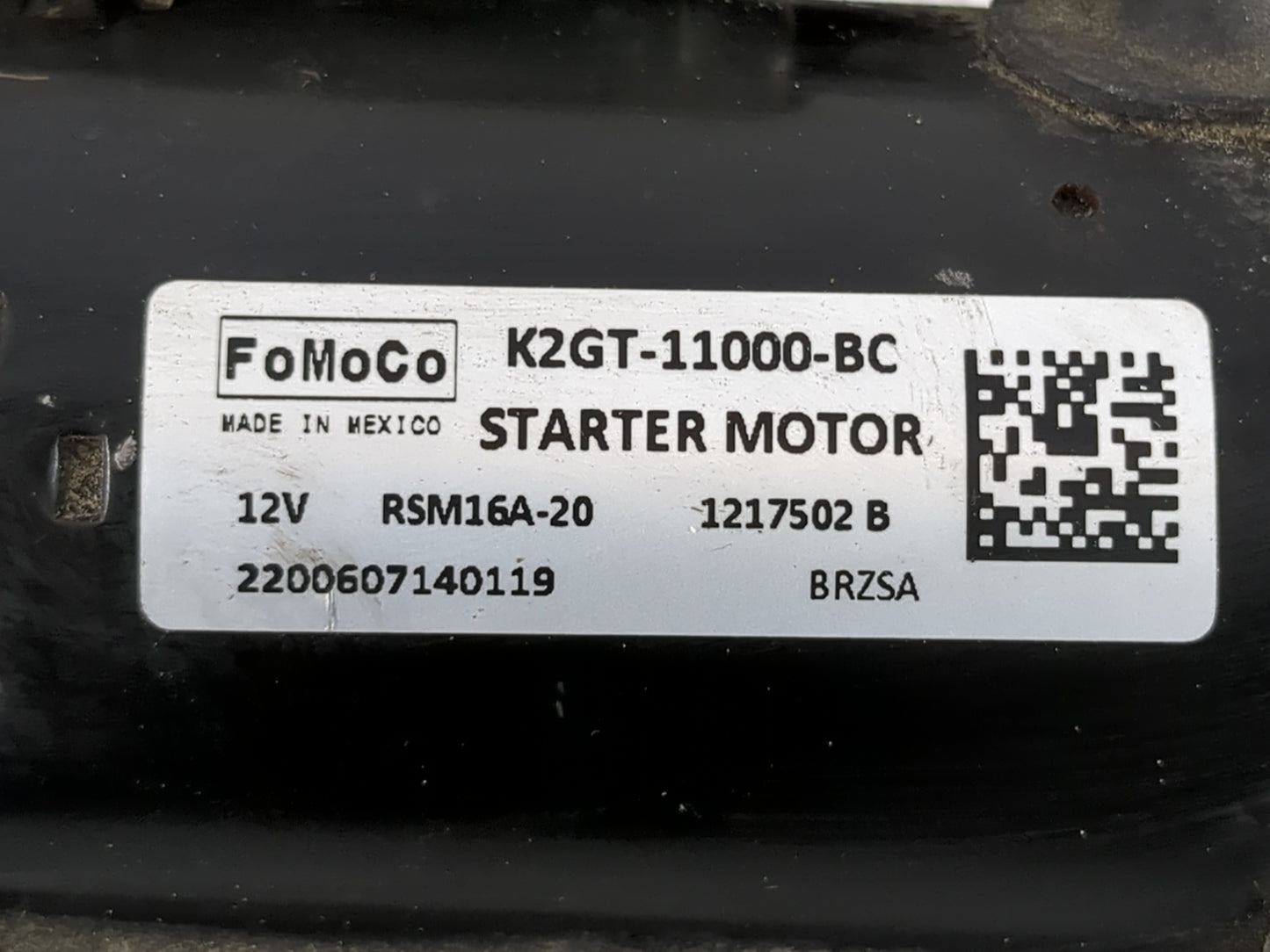 2019-2020 Ford Edge Car Starter Motor Solenoid OEM P/N:K2GT-11000-BC Fits Fits 2019 2020 OEM Used Auto Parts - Oemusedautopa
