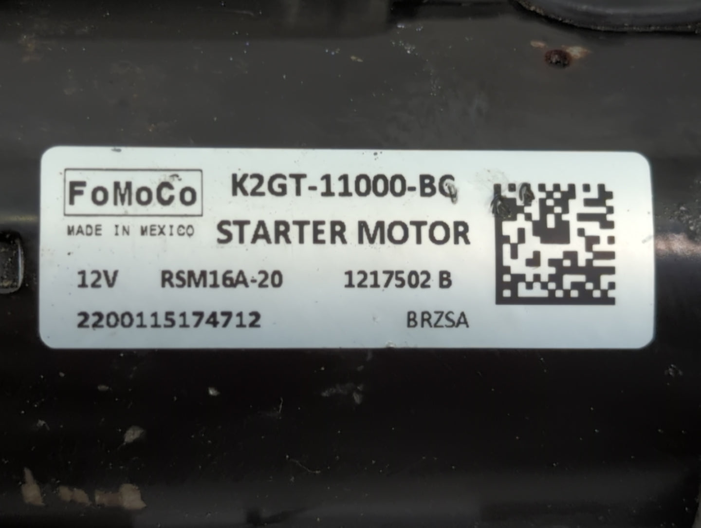 2019-2020 Ford Edge Car Starter Motor Solenoid OEM P/N:K2GT-11000-BC Fits Fits 2019 2020 2021 2022 OEM Used Auto Parts - Oem