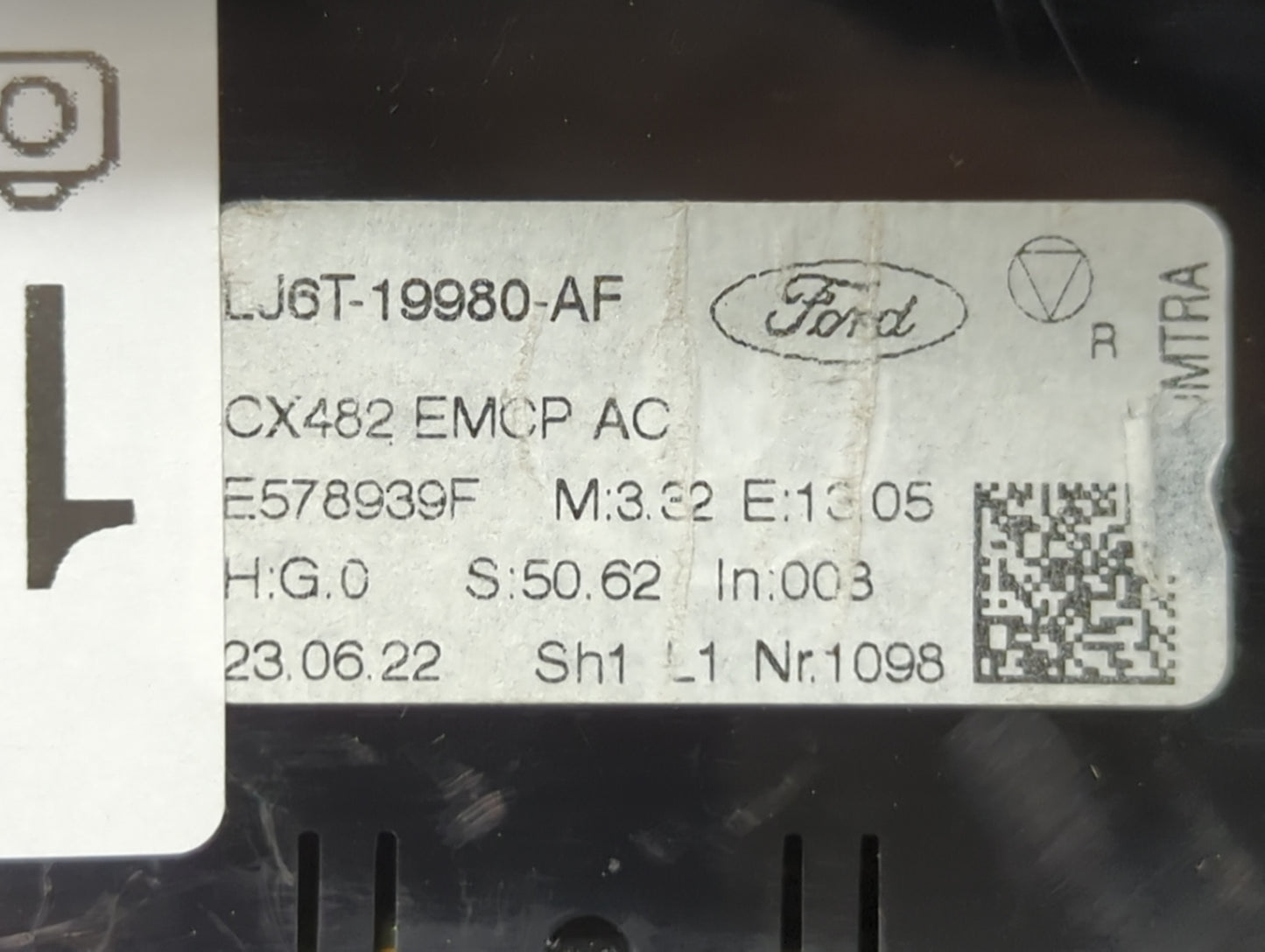 2020-2022 Ford Escape Climate Control Module Temperature AC/Heater Replacement P/N:LJ6T-19980-AF Fits Fits 2020 2021 2022 OE