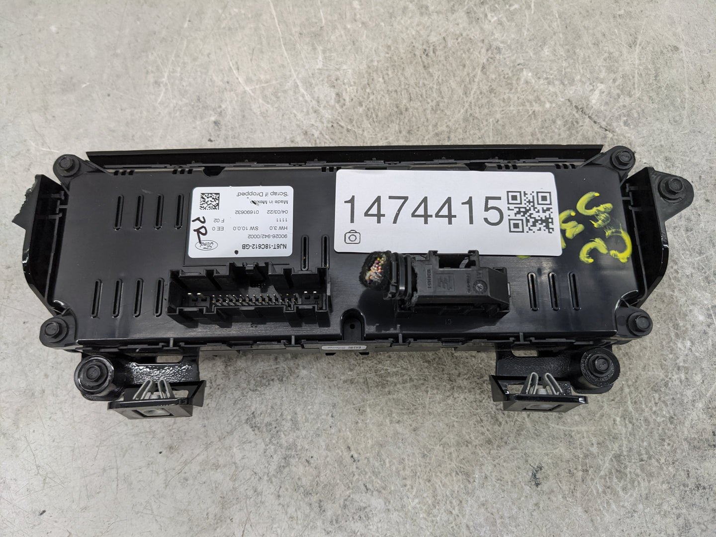 2020-2022 Ford Escape Climate Control Module Temperature AC/Heater Replacement P/N:NJ6T-18C612-GB Fits Fits 2020 2021 2022 O