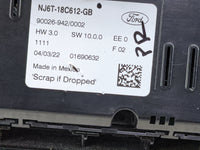 2020-2022 Ford Escape Climate Control Module Temperature AC/Heater Replacement P/N:NJ6T-18C612-GB Fits Fits 2020 2021 2022 O