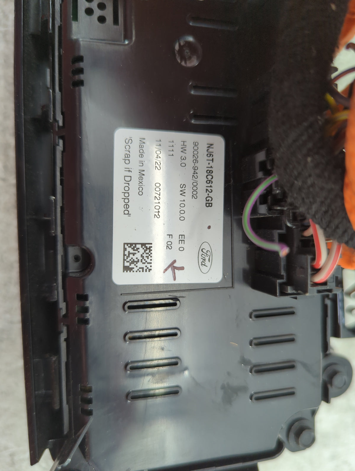 2022 Ford Escape Climate Control Module Temperature AC/Heater Replacement P/N:NJ6T-18C612-GB 90026-942/0002 Fits OEM Used Au