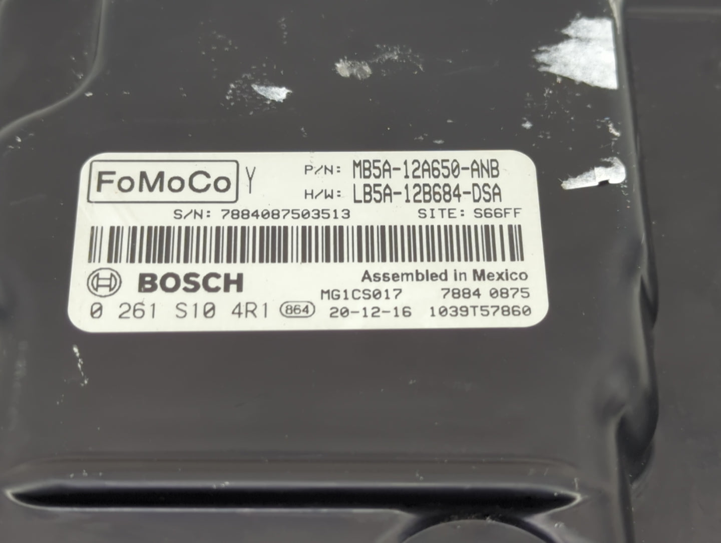 2021-2022 Ford Explorer PCM Engine Control Computer ECU ECM PCU OEM P/N:MB5A-12A650-ANB 0 261 S10 4R1 Fits Fits 2021 2022 OE