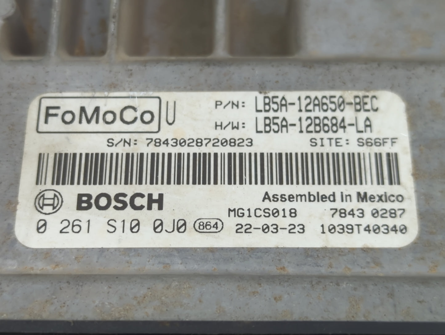 2020-2022 Ford Explorer PCM Engine Control Computer ECU ECM PCU OEM P/N:LB5A-12A650-BEC LB5A-12B684-LA Fits Fits 2020 2021 2