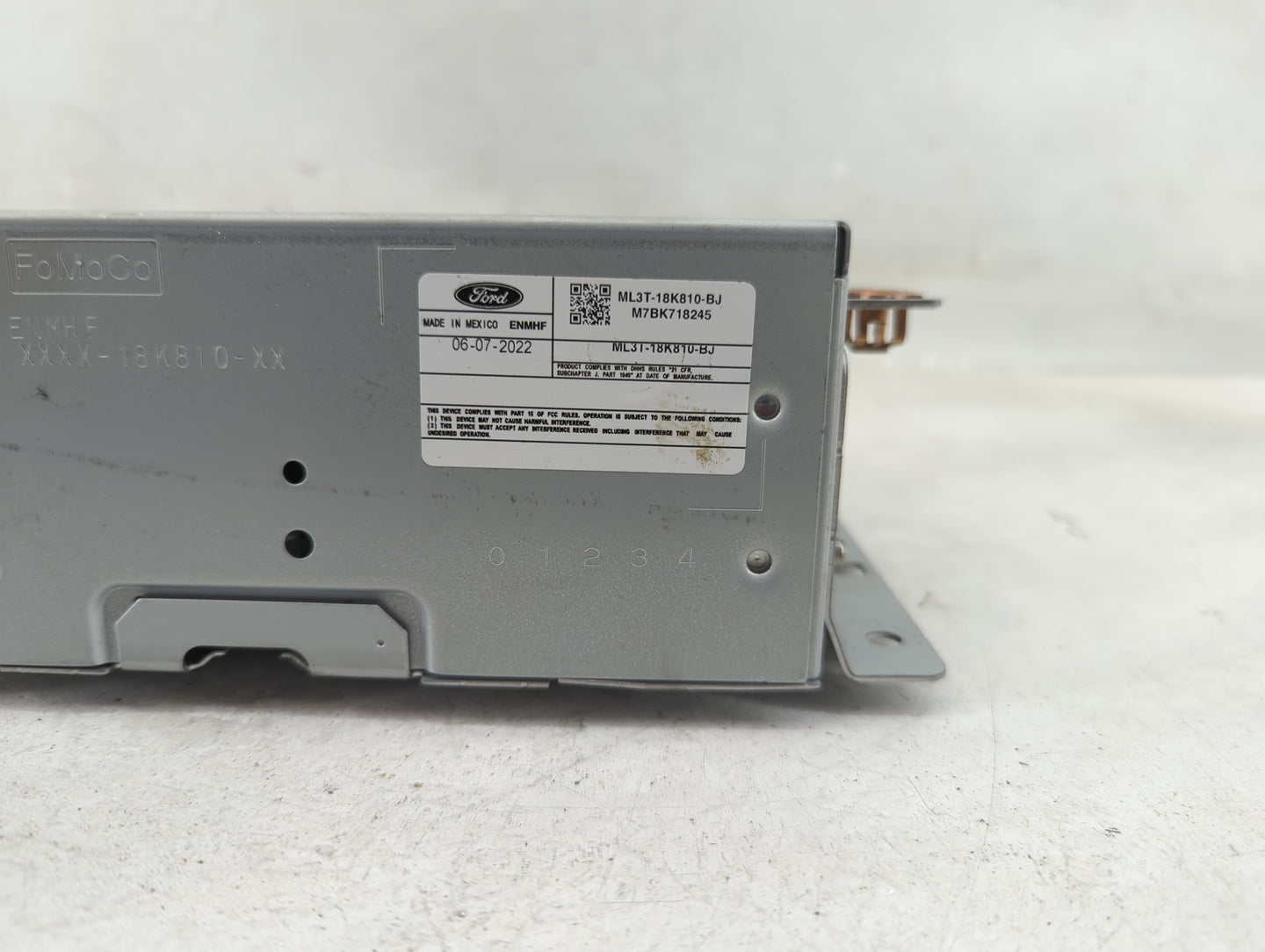 2021-2022 Ford F-150 Radio AM FM Cd Player Receiver Replacement P/N:ML3T-18K810-BJ Fits Fits 2021 2022 OEM Used Auto Parts -